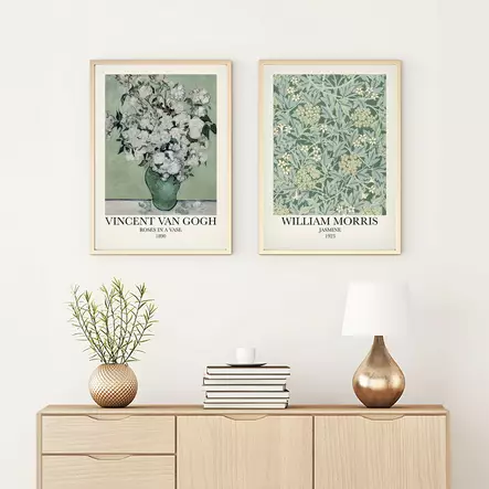 Dekorativ inramad MDF-tavla (2 st), flerfärgad, 50 x 70 cm, elegant, mångsidig - Tavlor och ramar - 8684282725879 - 2