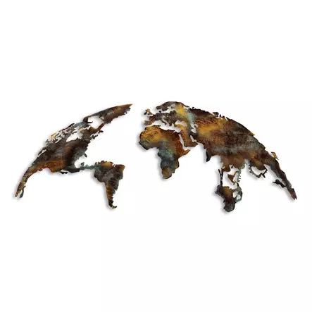 Dekorativ väggdekoration i metall, flerfärgad, 150 cm x 59 cm, hållbar, stilren, unik - Dekorationer, prydnadsföremål - 8683743851539 - 1