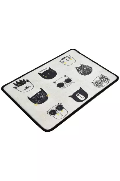 Badrumsmatta, flerfärgad, 40 x 60 cm, allergivänlig, halkfri - Badrumsmattor och våtrumsmattor - 8681875588019 - 1