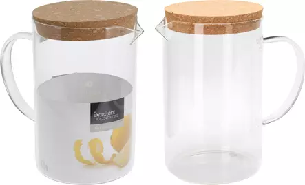 Glaskanna med korklock 1,4 liter - Serveringsfat - 8721037568449 - 1