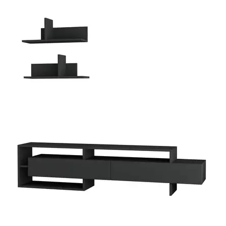 TV-bänk Hanah Home Gara Antracit Spånskiva 180x42x32 cm - TV-bänkar - 8681181862759 - 1