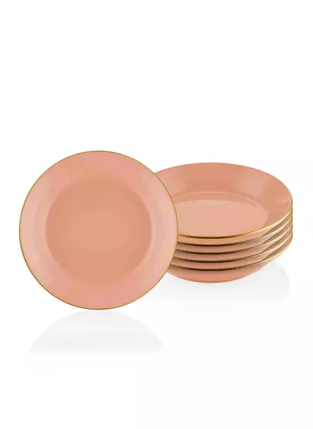 Tallrikset Hermia Salmon Keramik 6 Delar - Tallrikar - 8682870080829 - 1