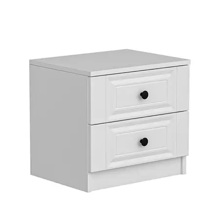 Sängbord Hanah Home Kale Vit Spånskiva 50x47x40 cm - Nattduksbord - 8683742567349 - 1