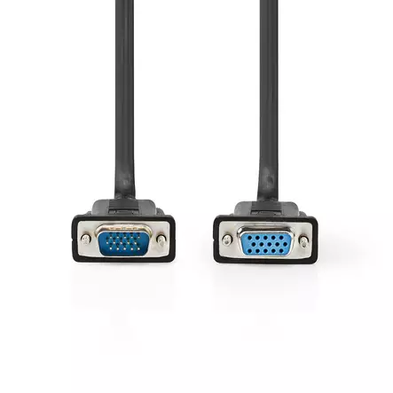 VGA-kabel | VGA Hane | VGA hona 15p | Nickelplaterad | Maximal upplösning: 1280x800 | 2.00 m | Rund | ABS | Svart | Label - Dator och nätverk - 5412810421329 - 10