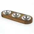 Matskål Hanah Home Pet016 Valnöt Granträ 17x3x48 cm - Mat- och dryckeskärl - 8682870777149 - 1