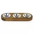 Matskål Hanah Home Pet016 Valnöt Granträ 17x3x48 cm - Mat- och dryckeskärl - 8682870777149 - 5