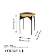 Soffbord Hanah Home Shb002 Svart Guld Metall 44x57x44 cm - Soffbord - 8684282360629 - 6