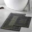 Badrumsmatta Set Mijölnir Grön Svart 100% Bomull Halkfri Maskintvättbar 50x60 cm & 60x100 cm - Badrumsmattor och våtrumsmattor - 8684282223849 - 2