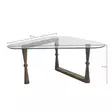 Soffbord Hanah Home S303 Valnöt Massivt Trä Härdat Glas 96x41x81 cm - Bord - 8682870558519 - 9