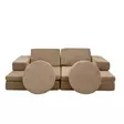 2-sits bäddsoffa Atelier del Sofa Puzzle Kamel Polyester 140x70x46 cm - Bäddsoffor - 8684282467069 - 1