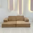 2-sits bäddsoffa Atelier del Sofa Puzzle Kamel Polyester 140x70x46 cm - Bäddsoffor - 8684282467069 - 3