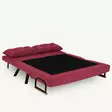 2-sits bäddsoffa Atelier del Sofa Sando Maroon Polyester 175x133x81 cm - Bäddsoffor - 8683342998819 - 5