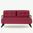 2-sits bäddsoffa Atelier del Sofa Sando Maroon Polyester 175x133x81 cm - Bäddsoffor - 8683342998819 - 3