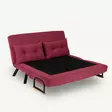 2-sits bäddsoffa Atelier del Sofa Sando Maroon Polyester 175x133x81 cm - Bäddsoffor - 8683342998819 - 4