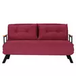 2-sits bäddsoffa Atelier del Sofa Sando Maroon Polyester 175x133x81 cm - Bäddsoffor - 8683342998819 - 1
