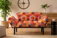 2-sits bäddsoffa Atelier del Sofa Nitta Multicolor Patchwork Digitaltyg 155x70x80 cm - Bäddsoffor - 8683342977999 - 3