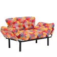 2-sits bäddsoffa Atelier del Sofa Nitta Multicolor Patchwork Digitaltyg 155x70x80 cm - Bäddsoffor - 8683342977999 - 1
