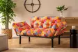 2-sits bäddsoffa Atelier del Sofa Nitta Multicolor Patchwork Digitaltyg 155x70x80 cm - Bäddsoffor - 8683342977999 - 2