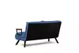2-sits bäddsoffa Atelier del Sofa Sando Blå Polyester 133x85x81 cm - Bäddsoffor - 8683342998789 - 6