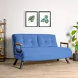 2-sits bäddsoffa Atelier del Sofa Sando Blå Polyester 133x85x81 cm - Bäddsoffor - 8683342998789 - 2
