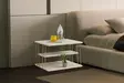 Sidobord Hanah Home Lifon Travertin Guld Spånskiva Metall 50x33x40 cm - Sidobord och extrabord - 8684283111299 - 2