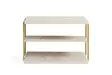 Sidobord Hanah Home Lifon Travertin Guld Spånskiva Metall 50x33x40 cm - Sidobord och extrabord - 8684283111299 - 3