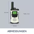 Walkie-Talkie Set | 2 handenheter | Upp till 7 km | Frekvenskanaler: 8 | PTT / VOX | 24 h standby | Headsetutgång | Inbyggd ficklampa | Vit / Svart - Walkie-talkies och megafoner - 8712412583249 - 55