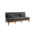 3-sits bäddsoffa Atelier del Sofa Fuoco Antracit Linne 184x80x80 cm - Bäddsoffor - 8681875597929 - 1