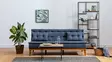 3-sits bäddsoffa Atelier del Sofa Fuoco Mörkblå Linne 180x80x78 cm - Bäddsoffor - 8681875323849 - 2