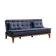 3-sits bäddsoffa Atelier del Sofa Fuoco Mörkblå Linne 180x80x78 cm - Bäddsoffor - 8681875323849 - 1