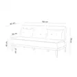 3-sits bäddsoffa Atelier del Sofa Fuoco Mörkblå Linne 180x80x78 cm - Bäddsoffor - 8681875323849 - 7