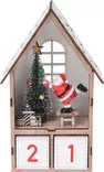 Adventskalender i trä Hus med LED-ljus - Juldekorationer och textilier - 8719987716539 - 4