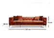 3-sits soffa Atelier del Sofa Como Orange Polyester 237x90x73 cm - Soffor - 8683342529099 - 4
