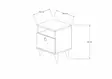Sängbord Hanah Home Barlo Safir Spånskiva 40x50x40 cm - Nattduksbord - 8681875809329 - 4