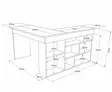 Skrivbord Hanah Home Ct5 Aw Furu Vit Spånskiva 129x72x120 cm - Skrivbord - 8683342403689 - 8
