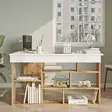 Skrivbord Hanah Home Ct5 Aw Furu Vit Spånskiva 129x72x120 cm - Skrivbord - 8683342403689 - 2
