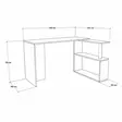 Skrivbord Hanah Home Cayko Vit Spånskiva 130x73,8x50 cm - Skrivbord - 8681875883169 - 4