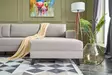 Hörnbäddsoffa Atelier del Sofa Efsun Cream Polyester Linne 300x202x78 cm - Soffor - 8682870658929 - 4
