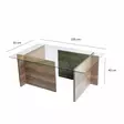 Soffbord Hanah Home New Escape Valnöt Härdat Glas Spånskiva 105x40x65 cm - Soffbord - 8683342979139 - 7