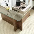 Soffbord Hanah Home New Escape Valnöt Härdat Glas Spånskiva 105x40x65 cm - Soffbord - 8683342979139 - 5