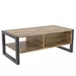 Soffbord Hanah Home Haldizen Furu Svart Spånskiva Metall 105x40x55 cm - Soffbord - 8681875826319 - 5