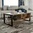 Soffbord Hanah Home Haldizen Furu Svart Spånskiva Metall 105x40x55 cm - Soffbord - 8681875826319 - 3