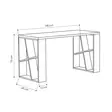 Skrivbord Hanah Home Honey Vit Ek Spånskiva 140x75x60 cm - Skrivbord - 8681875277029 - 3