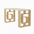 Skrivbord Hanah Home Maze Vit Ek Spånskiva 140x75x60 cm - Skrivbord - 8681875279429 - 2