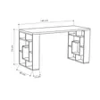 Skrivbord Hanah Home Maze Vit Ek Spånskiva 140x75x60 cm - Skrivbord - 8681875279429 - 3