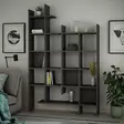 Bokhylla Hanah Home Manco Antracit Spånskiva 122x188x25,5 cm - Bokhyllor - 8681875276749 - 1
