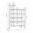 Bokhylla Hanah Home Manco Antracit Spånskiva 122x188x25,5 cm - Bokhyllor - 8681875276749 - 3