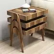 Nestingbord Hanah Home Roma Valnöt Spånskiva 53,6x64x40 cm - Bord - 8681875184129 - 1