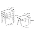 Nestingbord Hanah Home Roma Valnöt Spånskiva 53,6x64x40 cm - Bord - 8681875184129 - 5