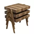 Nestingbord Hanah Home Roma Valnöt Spånskiva 53,6x64x40 cm - Bord - 8681875184129 - 4